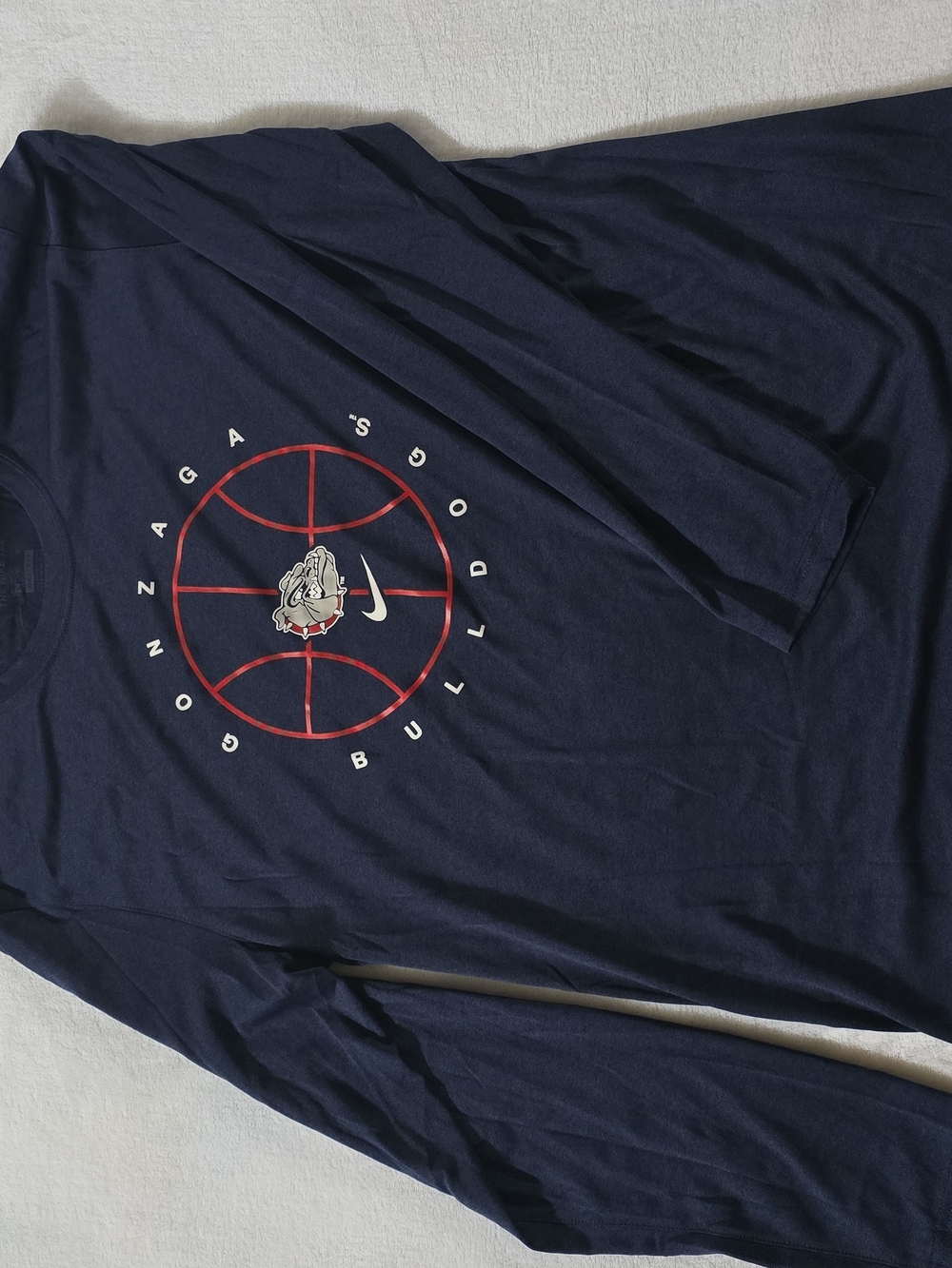 Nike Men's Navy Gonzaga Bulldogs Long-Sleeve Tee